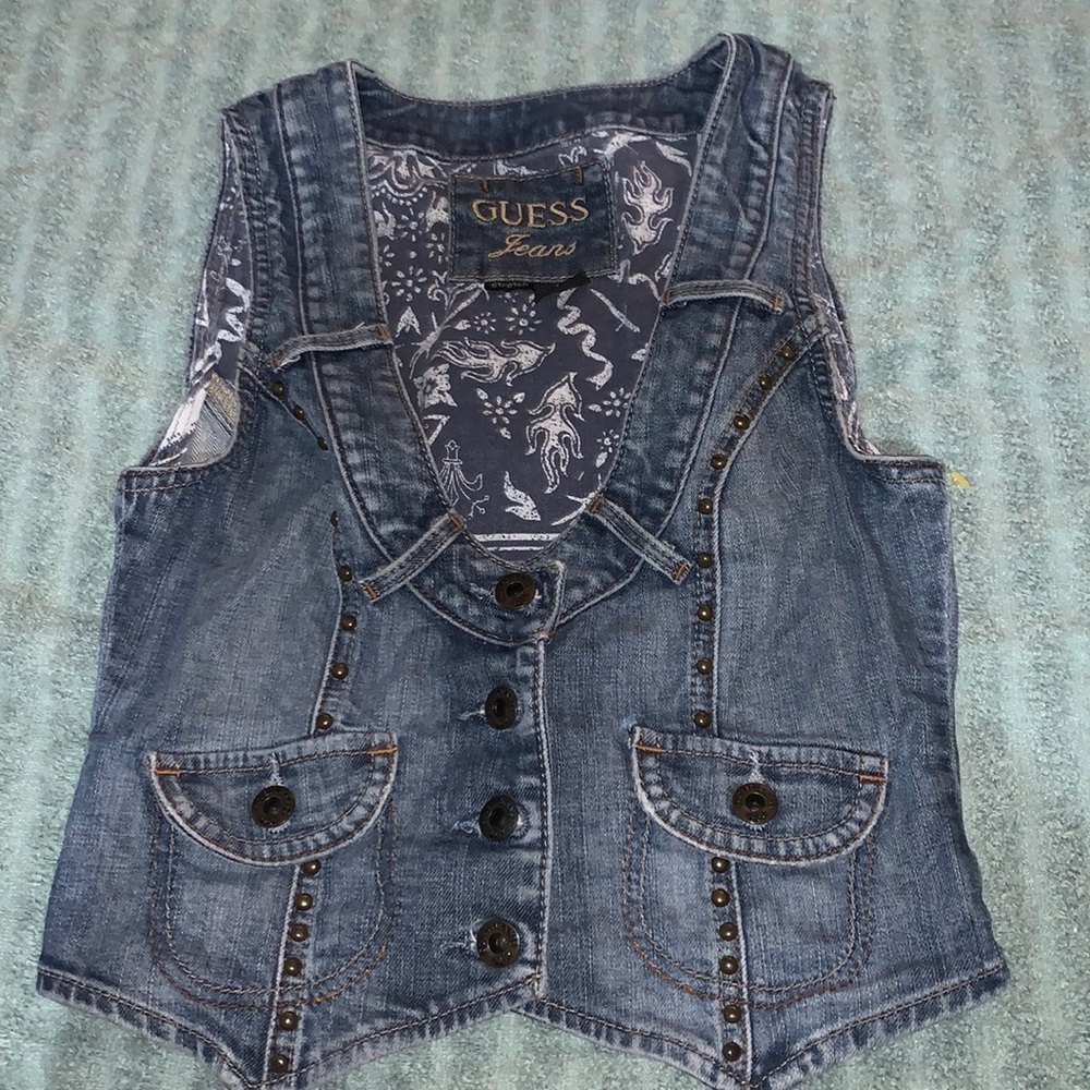 Womens Guess jean vest